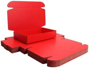 KAXILU Cardboard Boxes Shipping Packaging Boxs 20pcs Shipping Boxs Suitable E-Commerce Packaging Small L8xW5.5xH1.5 inch Red