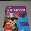 Uinkit Inkjet Transparency Film 50 Sheets 8.5x11 OHP Overhead Projector Film for DIY Crafting 100% Clear Transparency Paper For Inkjet Printer
