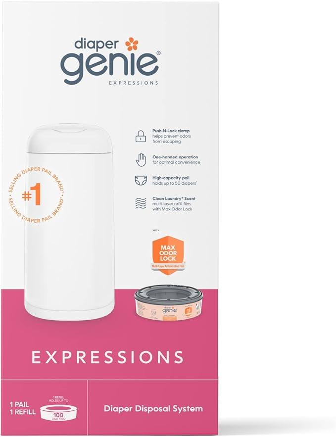 Playtex Diaper Genie Expressions Customizable Diaper Pail with Starter Refill