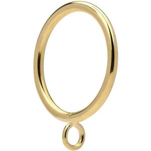 48Pcs 1.5-Inch Inner Diameter Metal Curtain Rings with Eyelets, Fits Up to 1 1/4-Inch Rod,4 mm Diameter Wire (Gold-48pcs)