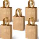SPERPAND 30Pcs Mini Kraft Gift Bags - 6.5" Small Brown Paper Bags for Birthday, Baby Shower, Christmas, Wedding, Party Favor Bag