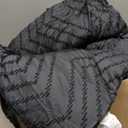 Andency Dark Grey Comforter Set King Size, Boho Soft Warm Tufted Bedding Comforter Sets for King Size Bed, 3 Pieces Aesthetic Chevron Farmhouse Cute Bohemian Textured Bedding Set (King (104"x90"))