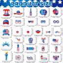 3 x Independence Day Photo Booth Props with Sticks,4th of July Photo Booth Props,Patriotic Party Decorations (25CT)