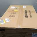 29 Inch Bar Height Bar Stools Set of 2, 29" Barstools for Kitchen Island Counter, Backless Bonded Leather Bar Height Stools with Thick Saddle Seats & Heavy Duty Metal Base, Easy Assembly, Brown/Black