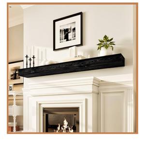 Rustic Fireplace Mantle Shelf 72 Inches for Home Decor - Handcrafted Wood Wall Shelf - Decorative Farmhouse Mantel 72 X 8 X 3 - Espresso
