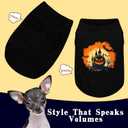 Comfortable Polyester-Cotton Dog Shirt with Pumpkin Print Halloween, Perfect for Small & Medium Dogs, Soft & Stylish Pet Apparel for Everyday Wear. Black&L