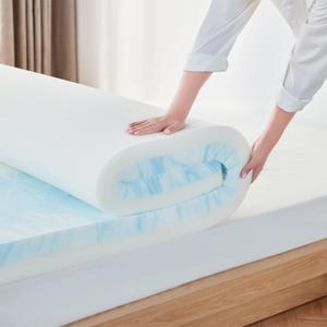LINSY Living 4 Inch Twin Mattress Topper, Gel Infused Swirl Memory Foam, Bed Topper Twin Size, Cooling Mattress Pad, CertiPUR-US Certified, Twin Size