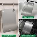 100% Pure Titanium Cutting Board Double-Sided Metal titanium Cutting Boards for Kitchen, Food-Grade Certified, Dishwasher Safe  Small Titanium Cutting Board 11.4"x7.9"  Gift-Ready