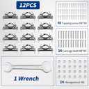 Colinktool Steel 2 Wood Fence BracketChain Link Wood Adapter Fence Brackets (12-Pack)