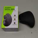 seenda Ergonomic Mouse Wireless, MOU-302 Bluetooth Vertical Mouse Rechargeable, Ergo Optical Mice with 1000/1600/2400 DPI, Volume Knob, 3 Multi-Device Connectivity for Computer/PC/Laptop/Mac, Black