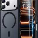 SPIDERCASE Magnetic for iPhone 17 Pro Case, with 2 Pcs Tempered Glass Screen Protector Translucent Matte Case Anti-Scratch Anti-Fingeprint Slim Phone Case for iPhone 17 Pro 6.3”, Black