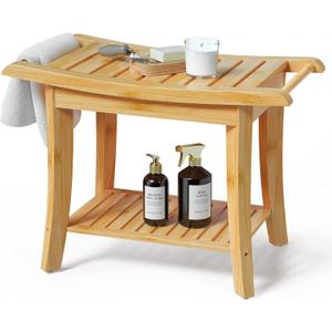 Bamboo Shower Bench, Bathroom Bench, Small Bench, Sauna Bench, Corner Bench, Wooden Shower Bench, Shower Stool Wood, Bathtub Bench, Spa Benches