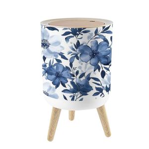 Small Trash Can with Lid floral seamless pattern Navy blue flowers white Floral for decorating 1.8 Gallon/7L Garbage Can Waste Bin with Press Top Lid Legs Waste Basket for Bathroom Kitchen Bedroom Small Trash Can with Lid floral seamless pattern Navy blue flowers white Floral for decorating 1.8 Gallon/7L Garbage Can Waste Bin with Press Top Lid Legs Waste Basket for Bathroom Kitchen Bedroom