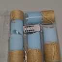 Crystal Club Blue Flameless Candles, Set of 5 Battery Operated LED Pillar Candles with Timer, Real Wax Candle Set with Remote for Home Bedroom Décor