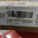 Black Bathroom Mirror, 16"x20" Rectangle Mirror, Matte Black Mirror, Metal Frame Square Corner Vanity Mirror, Wall Mounted Mirror for Modern, Living Room, Bedroom, Horizontal Or Vertical 