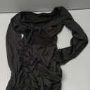 XXTAXN Women's Sexy Bodycon Deep V Neck Long Sleeve Cut Out Club Mini Dress Black M