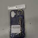 for iPhone 16 Plus case Wallet with Card Holder for Women Men Shockproof Phone case with Keychain Ring Stand Leather Zipper Credit Card Slots-Deep Blue