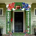 Gilprop 3 Pcs Football Party Decorations Porch Sign Banner Football Welcome Door Cover Banner for Birthday Decoration Party Favors Sports Game Theme Hanging Decor Indoor Outdoor