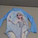 Disney Princess Frozen Elsa Minnie Stitch One Piece Swimsuit Rashguard Bathing Suit UPF 50+Toddler Girl Long Sleeve Swimwear (3-4T)