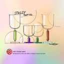 MU16 Jelly Collection short wine glass Crystal Wine Glasses, 11.2 oz  Lead-Free Drinking Glasses for Easter, Parties, Weddings, and Anniversaries Azure Raspberry