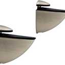 Adjustable Bracket for Wood/Glass Shelf Bracket Wall Mounted, Brushed Nickel, 2 Pack (Large Brush Nickle)