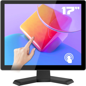 17" 10-Point Touch 4:3 Full HD 1280x1024 Square Touch Screen Monitor with HDMI USB Ports, VESA, Touchscreen for PC POS Machine Win 10 11, Built-in Speakers