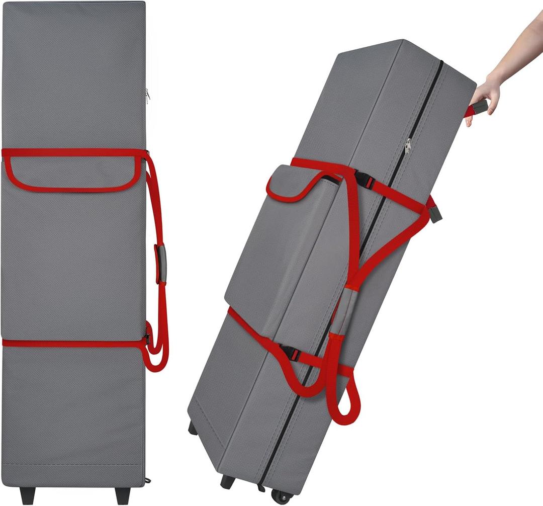 Cuddly Nest 10x20ft Wheeled Canopy Bag Replacement for Commercial Pop Up Canopy Tent - 900D Rolling Carry Storage Bag with Sturdy Handles/Buckle Strap and Pocket