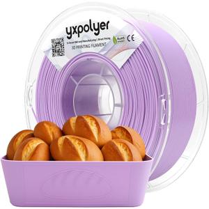YXPOLYER PLA Filament PLA Plus Food-Grade 1kg 1.75mm Pastel Purple Food Safe AMS-Compatible 3D Printing Filament for 3D Printed Toy