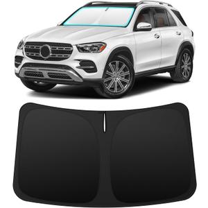 INSAUTO Custom Fit Windshield Sun Shade for Mercedes-Benz GLE/GLS 2020-2026 | Foldable Front Window Sunshade Car Accessories, UV & Heat Reflector, Keeps Interior Cool, Includes Storage Bag