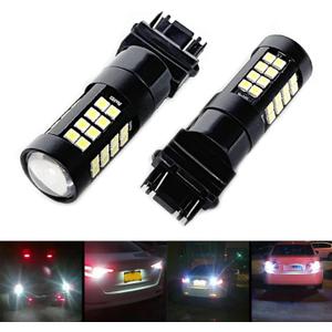 SOCAL-LED LIGHTING 3156 3157 Strobe Reverse Light LED Bulbs, 6000K Xenon White Super Bright Flashing Back up high Mount 3rd Brake Lights, Pack of 2