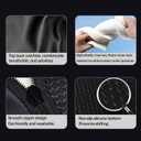 Car Center Console Cover/pad Genuine Leather,Universal Armrest mat, Adjust driving posture Cushion,Protector box,Memory Foam,Real cowhide,Relieves shoulder/arm fatigue,boosting driving safety (sizeA 12 x 5.9 x 2.2 inch(compact/A-class cars))