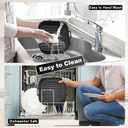 8.5 Inch Square Silicone Air Fryer Liners 2 Pack, Reusable Air Fryer Basket Liners for Ninja AF141 AF142 AF181, COSORI, Cuisinart, Chefman, Instant Air Fryer 56.5 QT