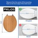 Toilet Seat, Oak Wood, Solid Wood, High Gloss Finish, PIKLiDS (Elongated)