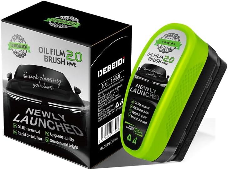 Easywave Clear Vision Glass Cleaner: 2026 New Automotive Glass Oil Film Cleaner for Car Windshield Cleaning Tool with Extra Cleaner, Universal Anti-Rain Fog Cleaning Glass Brush (2)