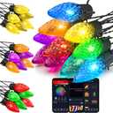 Smart C9 Christmas Lights Outdoor, 115FT 150 LEDs, APP Remote Controlled RGB String Lights with 80+ Modes Color Changing DIY Chasing Xmas Waterproof String Light for Patio Xmas Decor