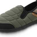 AWFI Mens Slip On Slippers Coolmax® Two Tone Comfy Slipper Memory Foam Slippers Indoor Outdoor Men's House Shoes Loafers | Moisture-wicking | Breathable (11-12, Army Green)