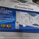 COMFORT ZONE 9" Smart Reversible Twin Window Fan with WiFi & Remote