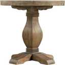 Napa Solid Wood Farmhouse Rustic Round End Side Living Room Table, Nightstand 26" W x 26" D x 25" H