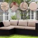 Outdoor Cushion Covers Set,12PCS Patio Furniture Couch Seat Slipcovers, Replacement for Sofa Sectional Chair(CoverOnly)