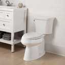Mayfair Cassel Slow Close Toilet Seat, Easy Clean, Non Slip Premium Wood Seat, Easy Install, Made in USA, Round, White