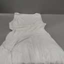Women's Sexy Boat Neck Mini Dresses Sleeveless Ruffle Hem Party Short Dress (White, L)