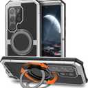 Compatible for Samsung Galaxy S26 Ultra Metal Case,Outdoor Aluminum Metal Gorilla Glass Shockproof Military Heavy Duty Sturdy Protector Cover Hard Case with Screen Protector (Silver)
