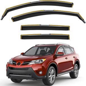 in-Channel Window Rain Guards Fit for 2013-2018 Toyota RAV4, Extra Durable Window Visors, Window Deflectors, Vent Visors, Vent Shades for 13 14 15 16 17 18 Toyota RAV 4