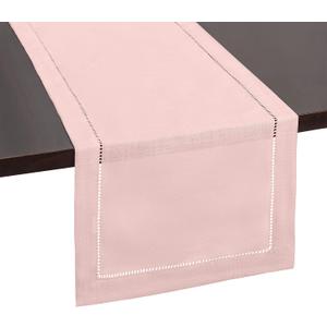 Blush Pink Table Runner  Light Pink Table Runner for Dining, or Summer Decor  Elegant Rose Gold Runners for Tables, Perfect for Modern and Farmhouse Styles (14 x 108 Inches Long)