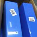 Storex Small Book Bin, Linking Storage Bin, Dry Erase Surface, 11.75" x 8.5" x 4.5" STEM Blue 6-Pack