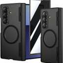 VEGO for Galaxy Z Fold 7 Case, Compatible with MagSafe, with [Hinge Protection][Front Privacy Screen Protector], Magnetic Anti-Peeping Translucent Slim Clear Cover for Samsung Z Fold 7 5G - Black