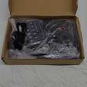 BooYu 4-pcs Sync Feature LED Emergency Strobe Lights Ultra Slim Grille Surface Mount Flashing Warning Hazard Light Bar w/Controller for Construction, Firefighter, Trucks, Vehicles, Car (Amber/White)