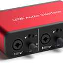 LVY USB-C Audio Interface, 24Bit/192kHz for Recording Podcasting and Streaming, 48V Phantom Power, Plug and Play Ultra-low Latency Noise-Free (No Software Included)