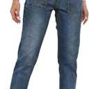Metietila Women’s Pull On Jeans Stretch High Waist Elastic Waist Jean Joggers Tapered Denim Pants Mineral Blue Small
