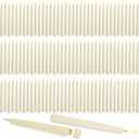 Baquler 100 Pcs Flameless Taper Candles LED Taper Candles Flickering Bulk Ivory LED Candlestick for Easter Wedding Church Halloween Christmas Party Decor Table Centerpiece, 8.5 in, No Batteries